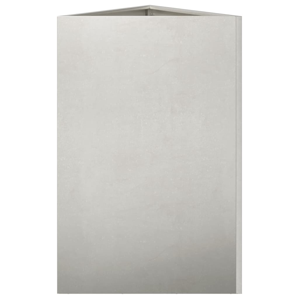 Fioriera da Giardino Triangolare 50x43x75 cm in Acciaio Inox | homemem39