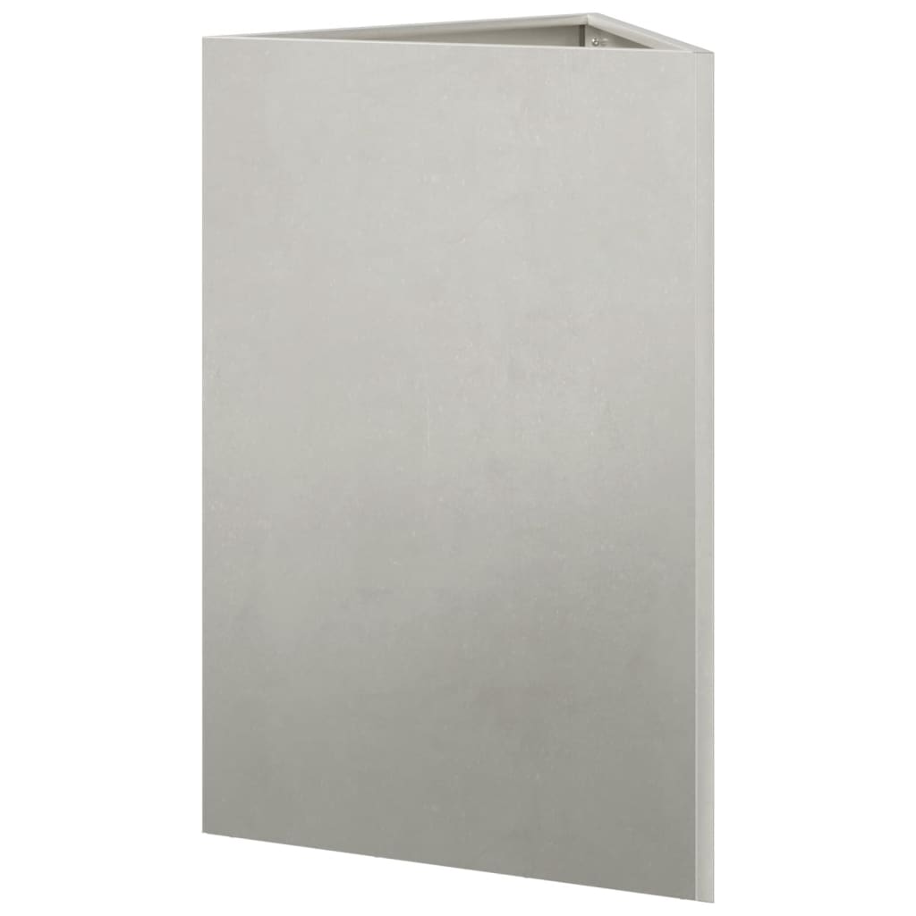 Fioriera da Giardino Triangolare 50x43x75 cm in Acciaio Inox | homemem39