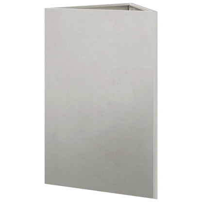 Fioriera da Giardino Triangolare 50x43x75 cm in Acciaio Inox | homemem39