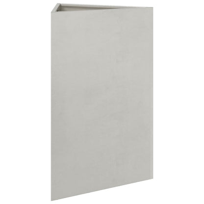 Fioriere da Giardino 2 pz Triangolari 50x43x75 cm Acciaio Inox