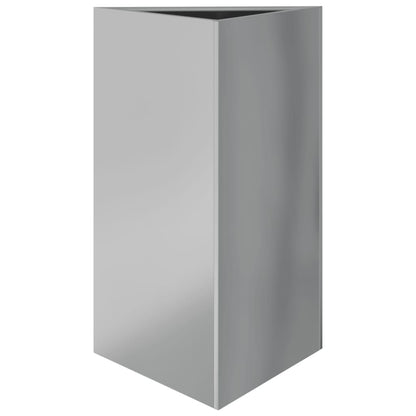 Fioriera da Giardino Triangolare 50x43x75 cm Acciaio Zincato - homemem39