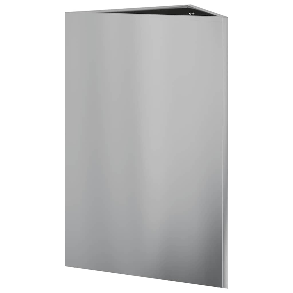 Fioriera da Giardino Triangolare 50x43x75 cm Acciaio Zincato - homemem39