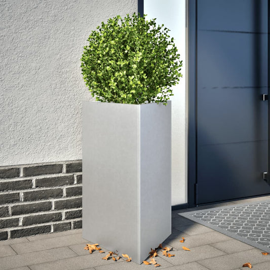 Fioriera da Giardino Triangolare 50x43x75 cm Acciaio Zincato - homemem39