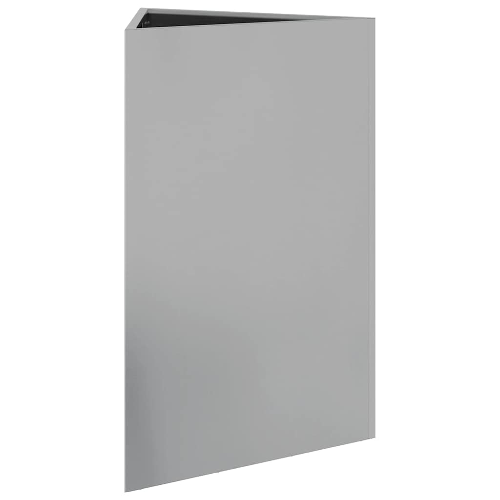 Fioriere 2 pz Triangolari 50x43x75 cm in Acciaio Zincato