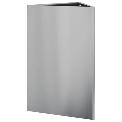 Fioriere 2 pz Triangolari 50x43x75 cm in Acciaio Zincato