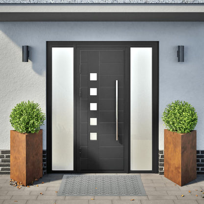 Fioriere da Giardino 2 pz Triangolari 50x43x75cm Acciaio Corten