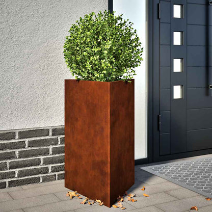 Fioriere da Giardino 2 pz Triangolari Acciaio Corten