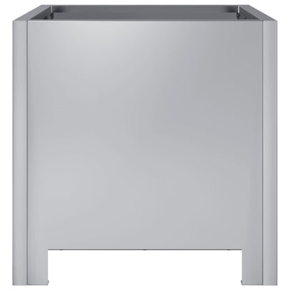 Fioriera da Giardino 30x30x30 cm Acciaio Zincato