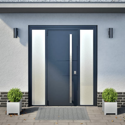 Fioriere da Giardino 2 pz 30x30x30 Grigie in Acciaio Zincato