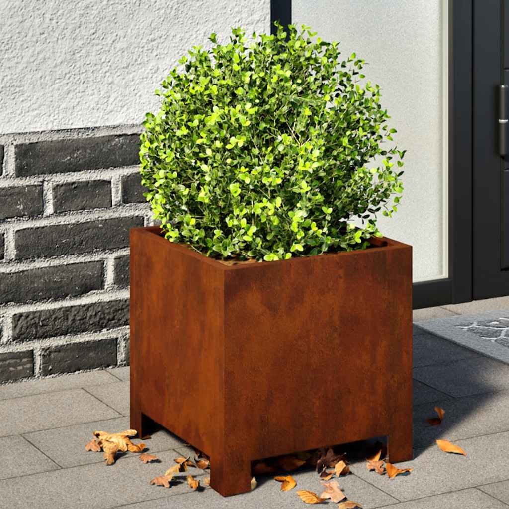 Fioriere da Giardino 2 pz in Acciaio Corten