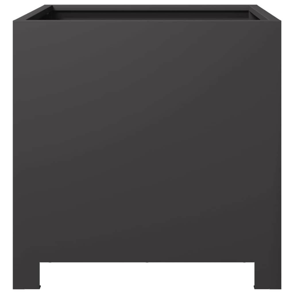 Fioriere da Giardino 2 pz Nere 40x40x40 cm in Acciaio - homemem39