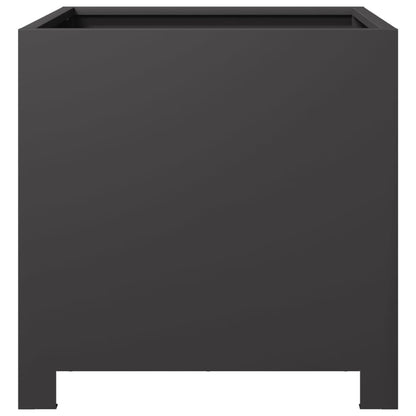 Fioriere da Giardino 2 pz Nere 40x40x40 cm in Acciaio - homemem39