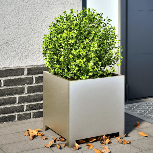 Fioriera da Giardino 40x40x40 cm in Acciaio Inox - homemem39