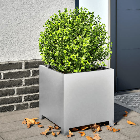 Fioriere da Giardino 2 pz 40x40x40 cm in Acciaio Zincato - homemem39
