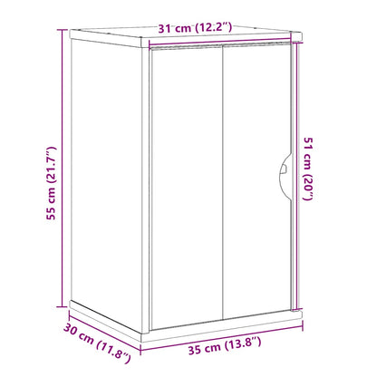 Mobile da Bagno OTTA 35x30x55 cm in Legno Massello di Pino | homemem39