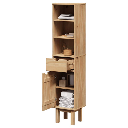 Mobile da Bagno OTTA 35x30x159 cm in Legno Massello di Pino | homemem39