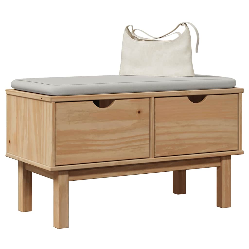 Panca da Corridoio OTTA 80x40x45 cm in Legno Massello di Pino | homemem39