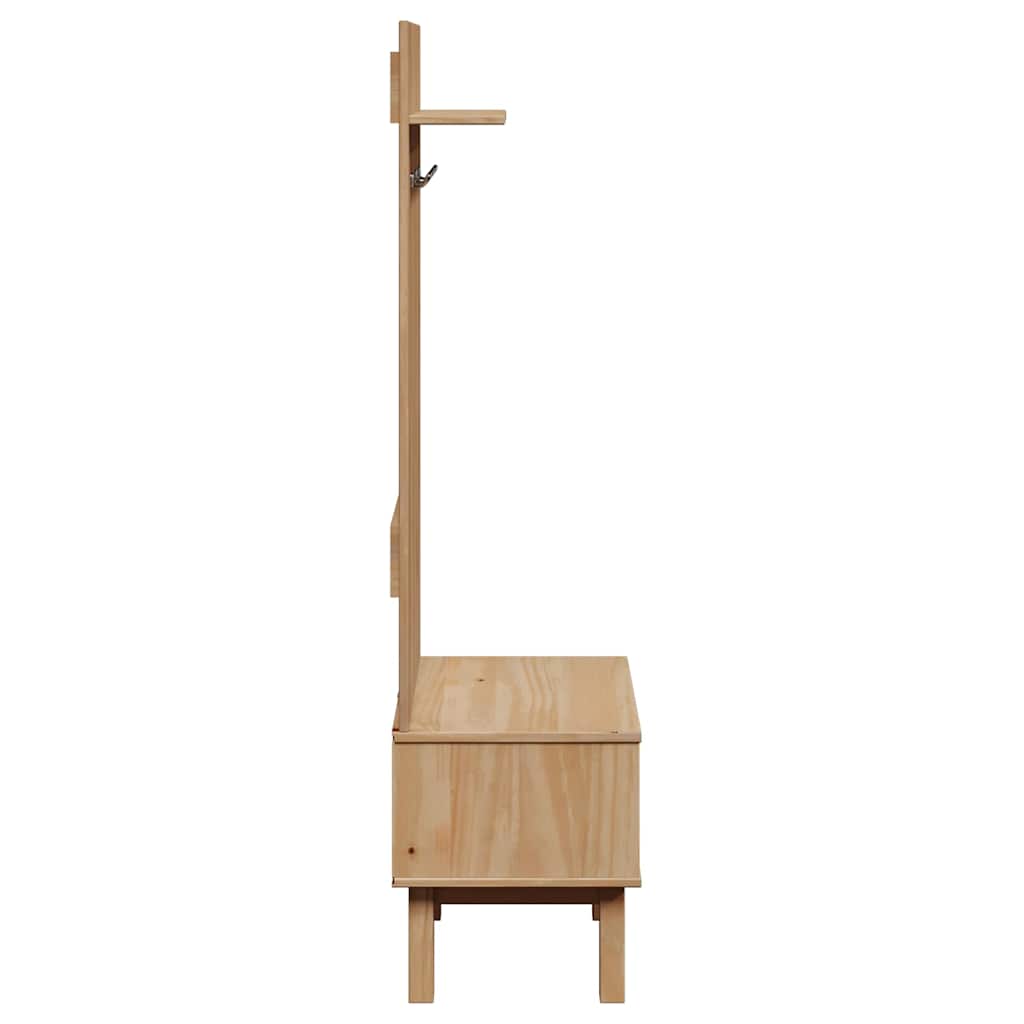 Mobile da Corridoio OTTA 50x40x160 cm in Legno Massello di Pino - homemem39