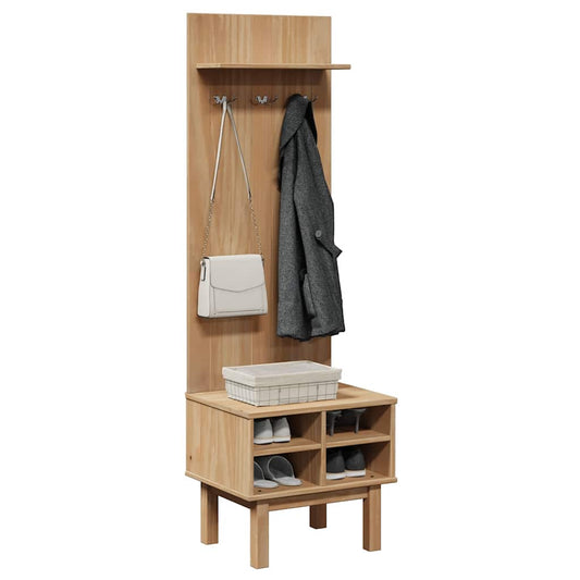 Mobile da Corridoio OTTA 50x40x160 cm in Legno Massello di Pino - homemem39