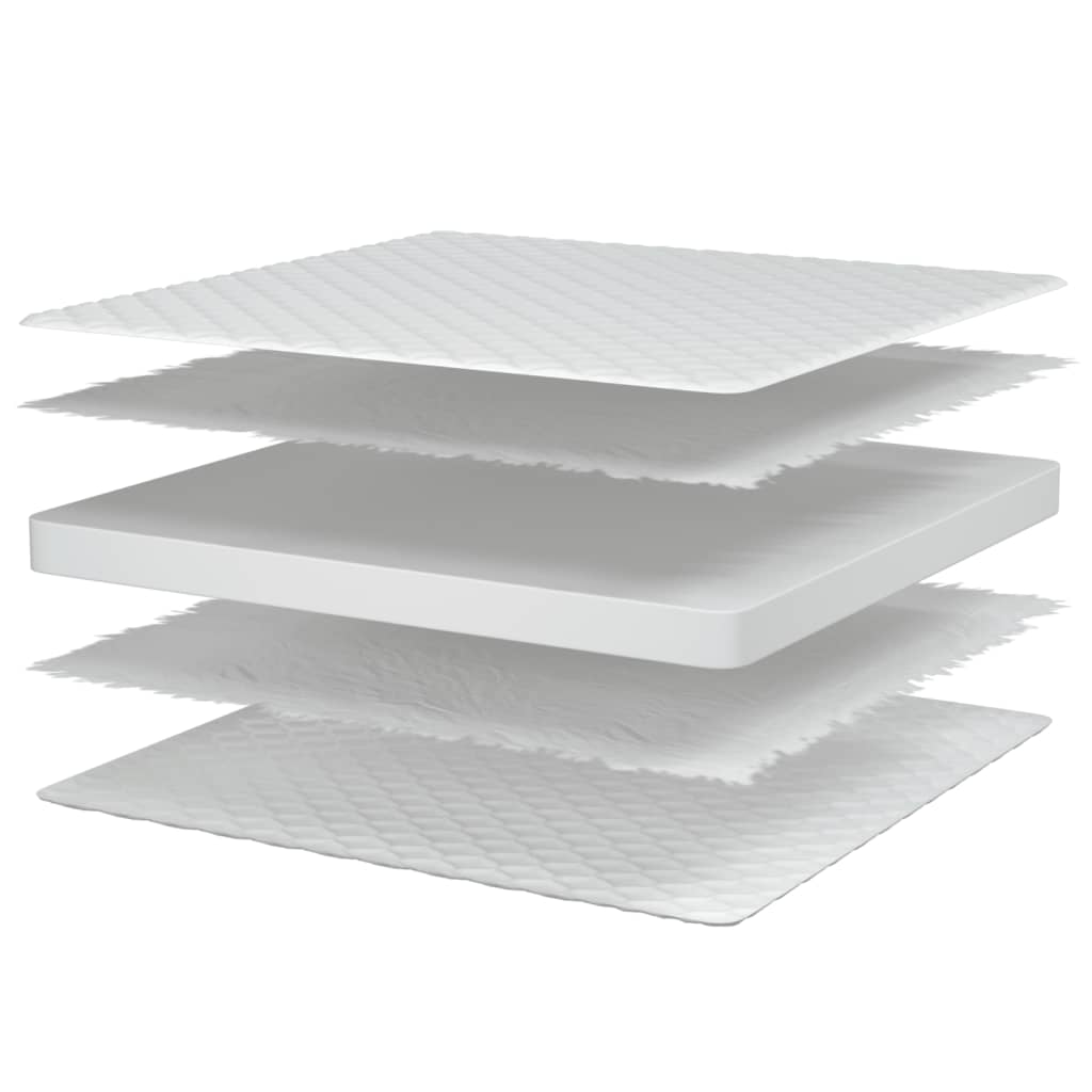 Materasso Viscoelastico Bianco 90x190x17 cm - homemem39