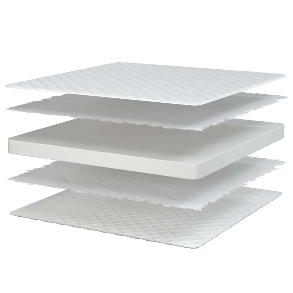 Materasso Viscoelastico Bianco 140x190x17 cm Morbido - homemem39
