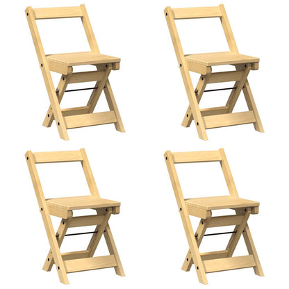 Sedie da Pranzo Pieghevoli 4 pz Corona Cera in Legno di Pino - homemem39