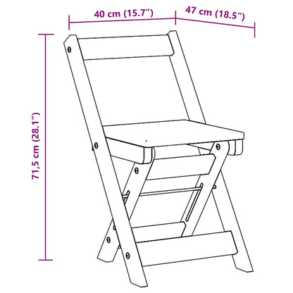 Sedie da Pranzo Pieghevoli 4 pz Corona Cera in Legno di Pino - homemem39