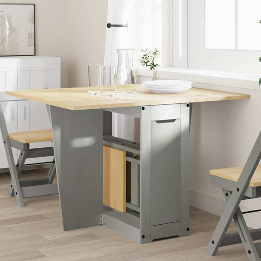 Tavolo da Pranzo Corona Grigio in Legno Massello di Pino | homemem39
