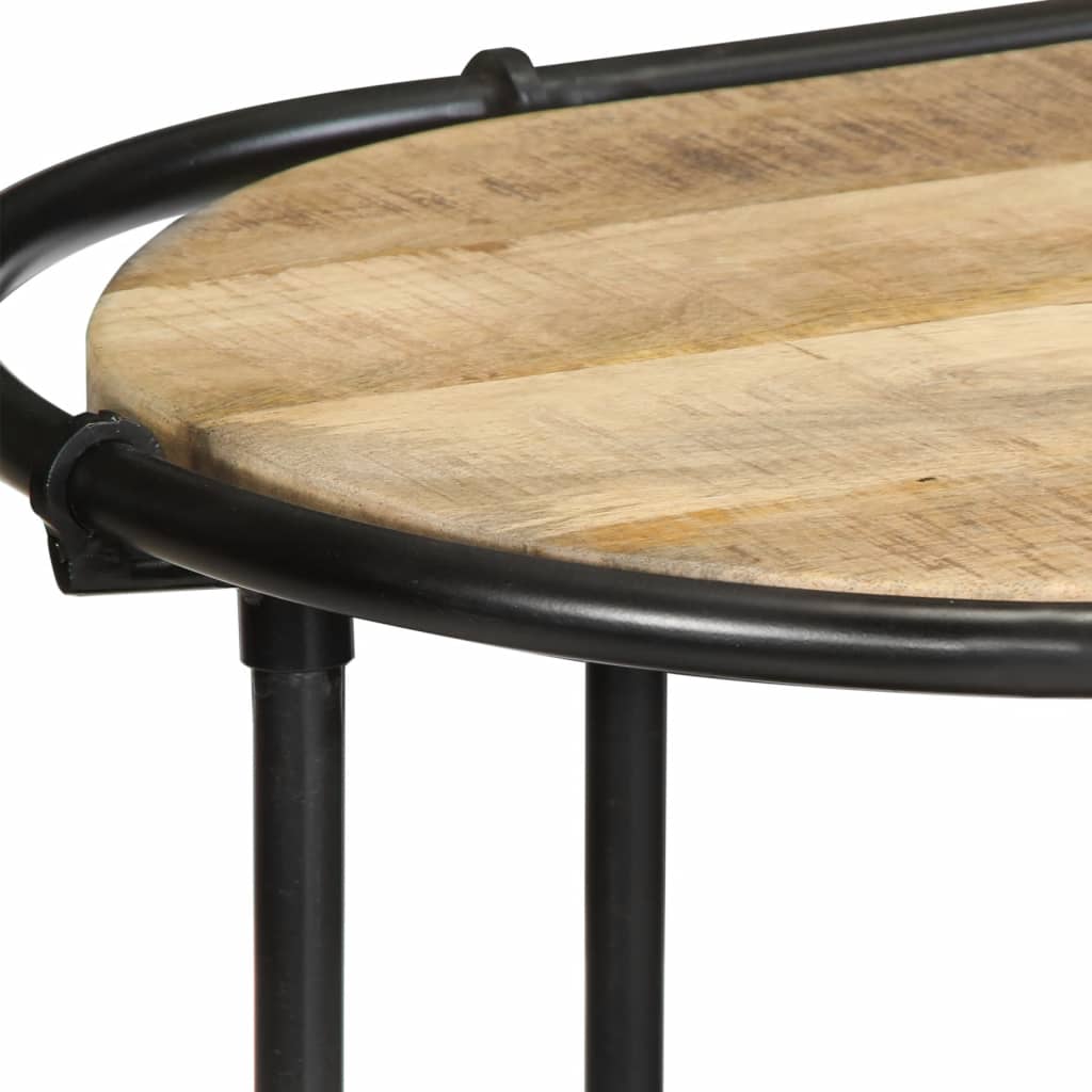 Tavolo Consolle 110x42x76 cm in Legno Massello Grezzo di Mango - homemem39