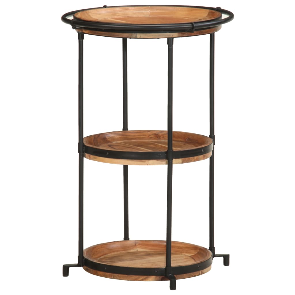 Tavolino Ø55x83 cm in Legno Massello di Acacia - homemem39