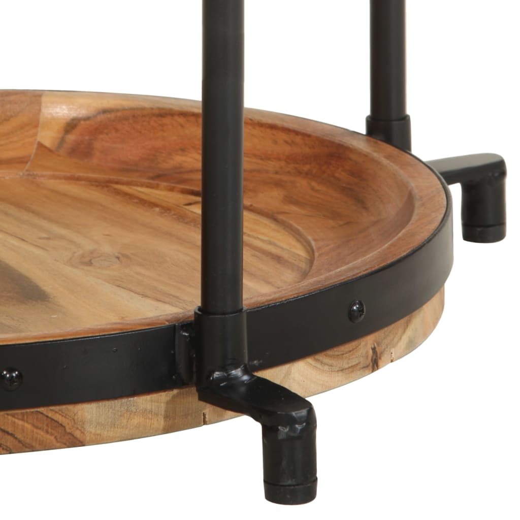 Tavolino Ø55x83 cm in Legno Massello di Acacia - homemem39