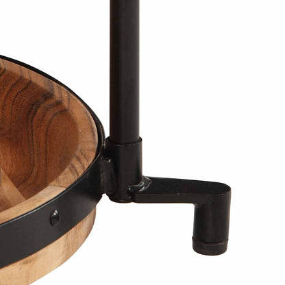 Tavolino Ø55x60 cm in Legno Massello di Acacia - homemem39