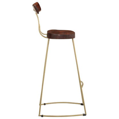 Sgabelli da Bar 2 pz 49x43x103 cm in Legno Massello di Mango - homemem39