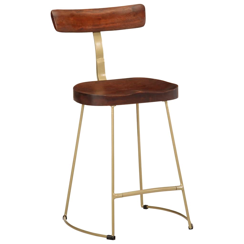 Sgabelli da Bar 2 pz 49x43x79 cm in Legno Massello di Mango - homemem39