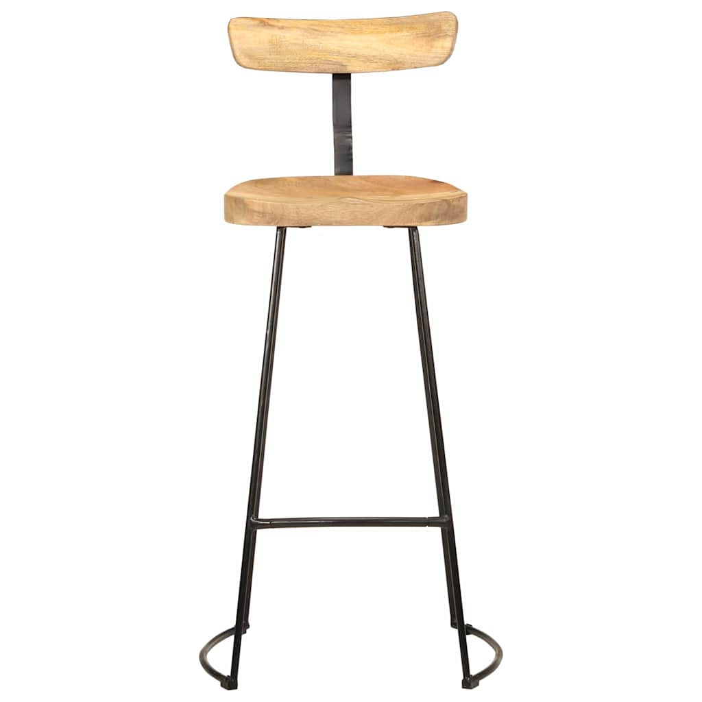 Sgabelli da Bar 2 pz 49x43x103 cm in Legno Massello di Mango - homemem39