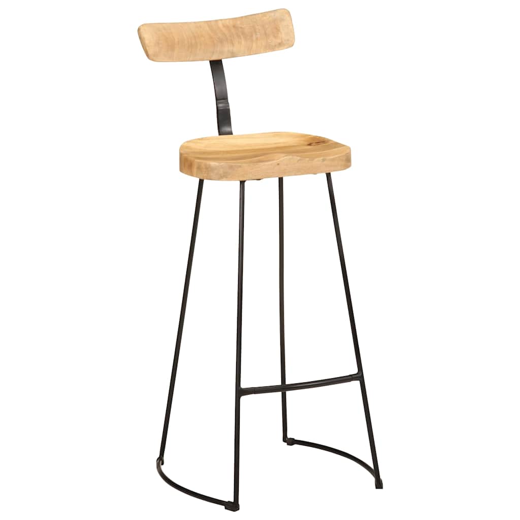 Sgabelli da Bar 2 pz 49x43x103 cm in Legno Massello di Mango - homemem39
