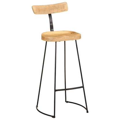 Sgabelli da Bar 2 pz 49x43x103 cm in Legno Massello di Mango - homemem39