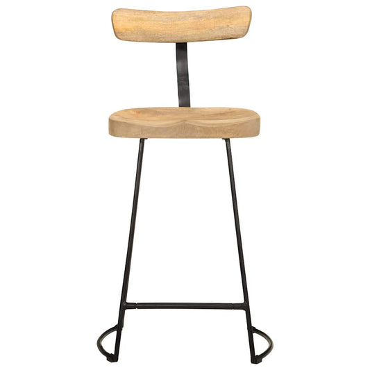 Sgabelli da Bar 2 pz 49x43x88 cm in Legno Massello di Mango - homemem39