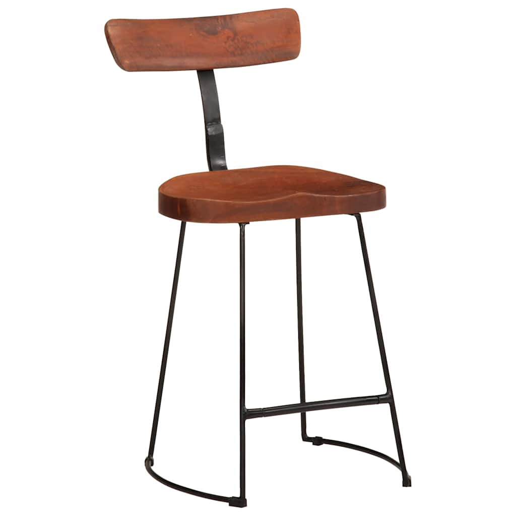 Sgabelli da Bar 2 pz 49x43x79 cm in Legno Massello di Mango