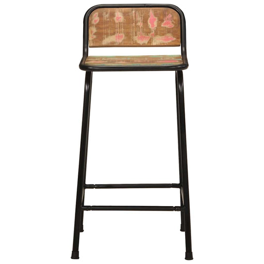 Sgabelli da Bar 4 pz 46x35,5x80 cm Legno Massello di Recupero - homemem39