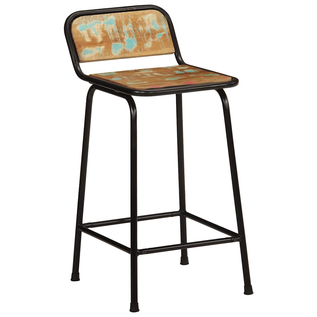 Sgabelli da Bar 4 pz 46x35,5x80 cm Legno Massello di Recupero - homemem39