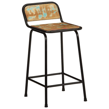 Sgabelli da Bar 4 pz 46x35,5x80 cm Legno Massello di Recupero - homemem39