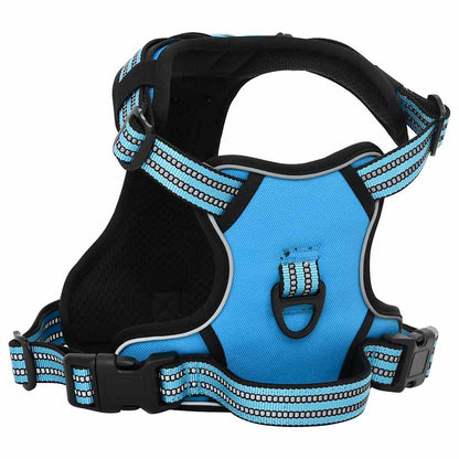 Pettorina per Cani con Strisce Riflettenti Regolabile Blu L | homemem39