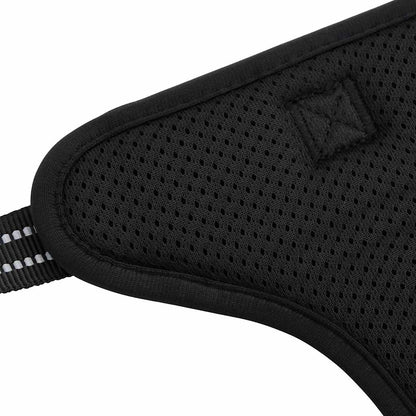 Pettorina per Cani con Strisce Riflettenti Regolabile Nera XL