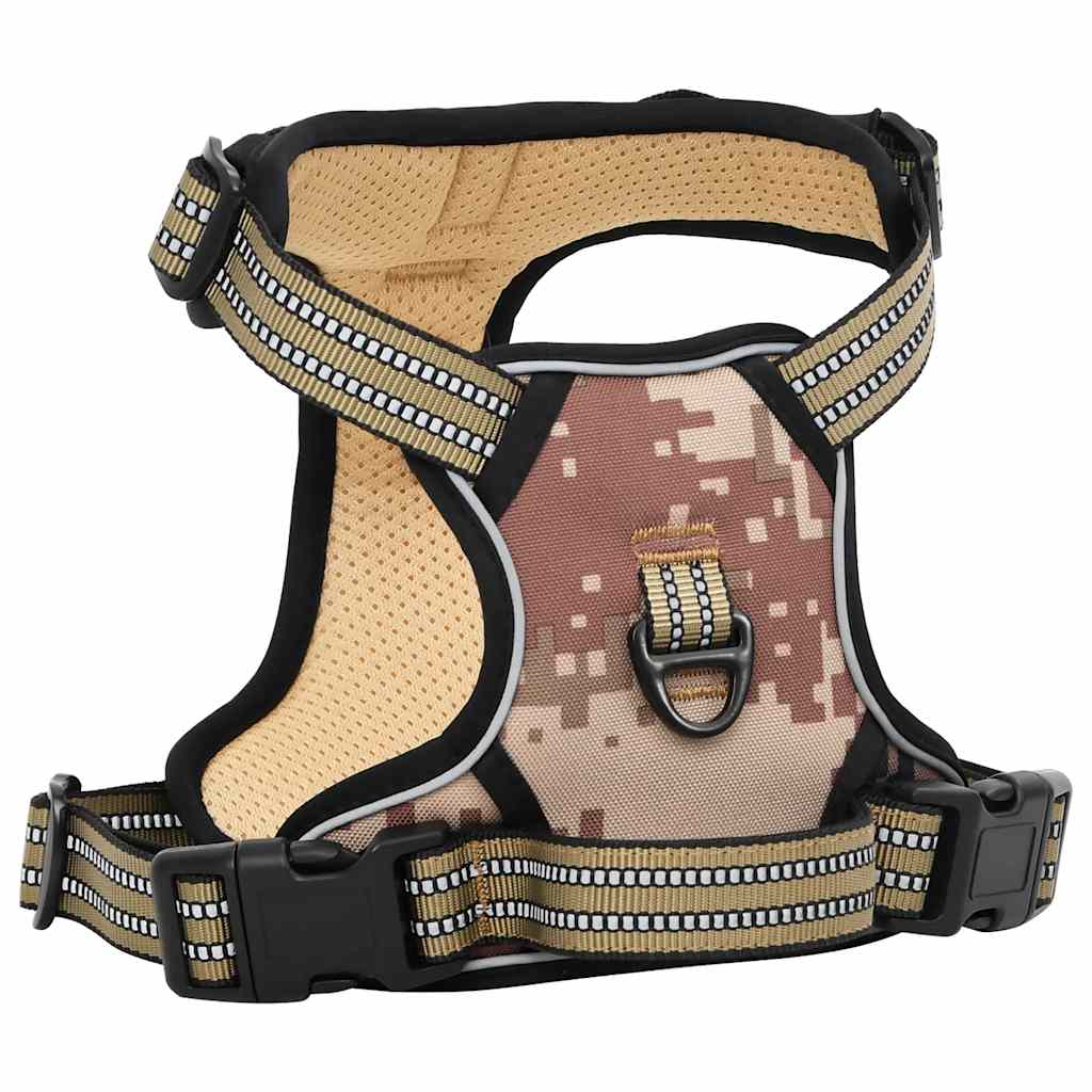 Pettorina Cani Righe Riflettenti Regolabile Marrone Mimetico XL | homemem39