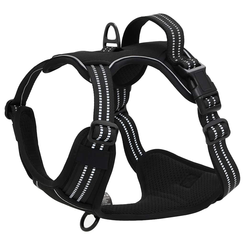 Pettorina per Cani con Guinzaglio e Collare Regolabile Nero M | homemem39