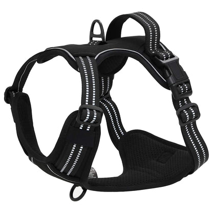 Pettorina per Cani con Guinzaglio e Collare Regolabile Nero M | homemem39