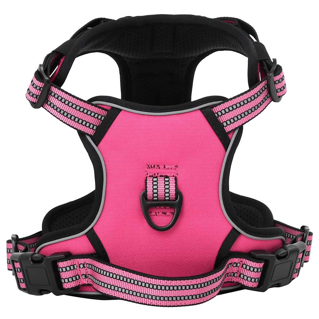 Pettorina per Cani con Guinzaglio e Collare Regolabile Rosa L | homemem39