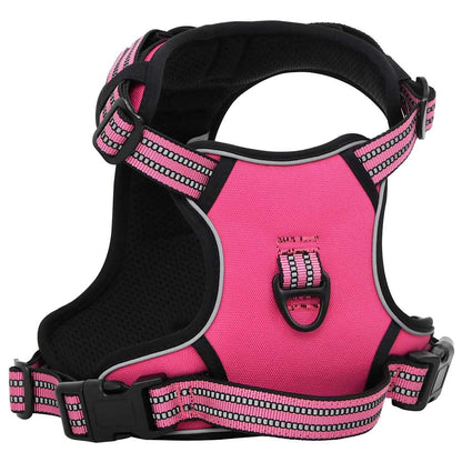 Pettorina per Cani con Guinzaglio e Collare Regolabile Rosa L | homemem39