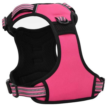 Pettorina per Cani con Guinzaglio e Collare Regolabile Rosa L | homemem39